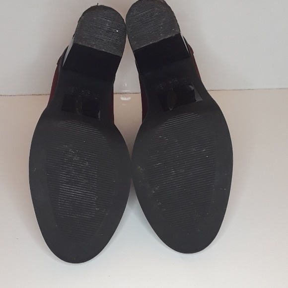 Faux Suede Block Heel Ankle Boots - Picture 5 of 6